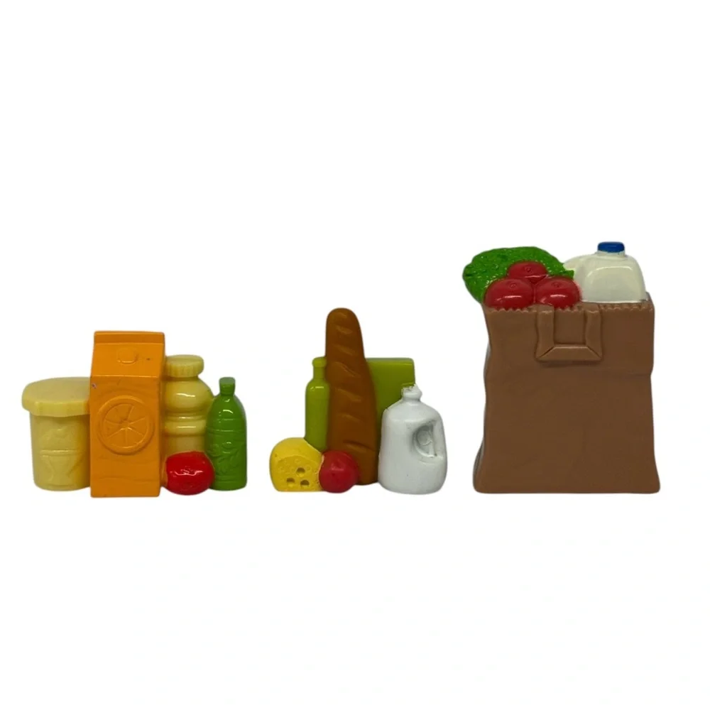 Fisher Price Loving Family Dollhouse Kitchen Sink Island-Refrigerator Food Lot